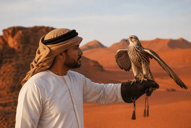 Falconry experience in the UAE