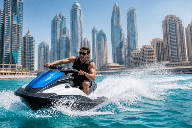 Jet ski on UAE coastal waters